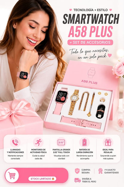 KIT PERFETO SMARTWATCH A58 PLUS